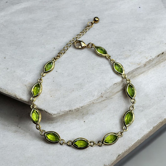 Parot Green Crystal Bracelet