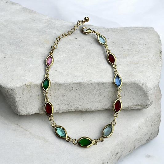 Multi Colour Crystal Bracelet