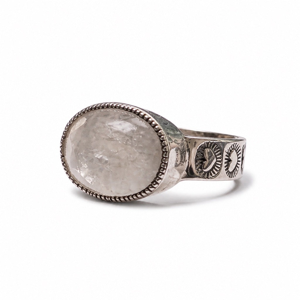 Moonstone Sweetheart Ring