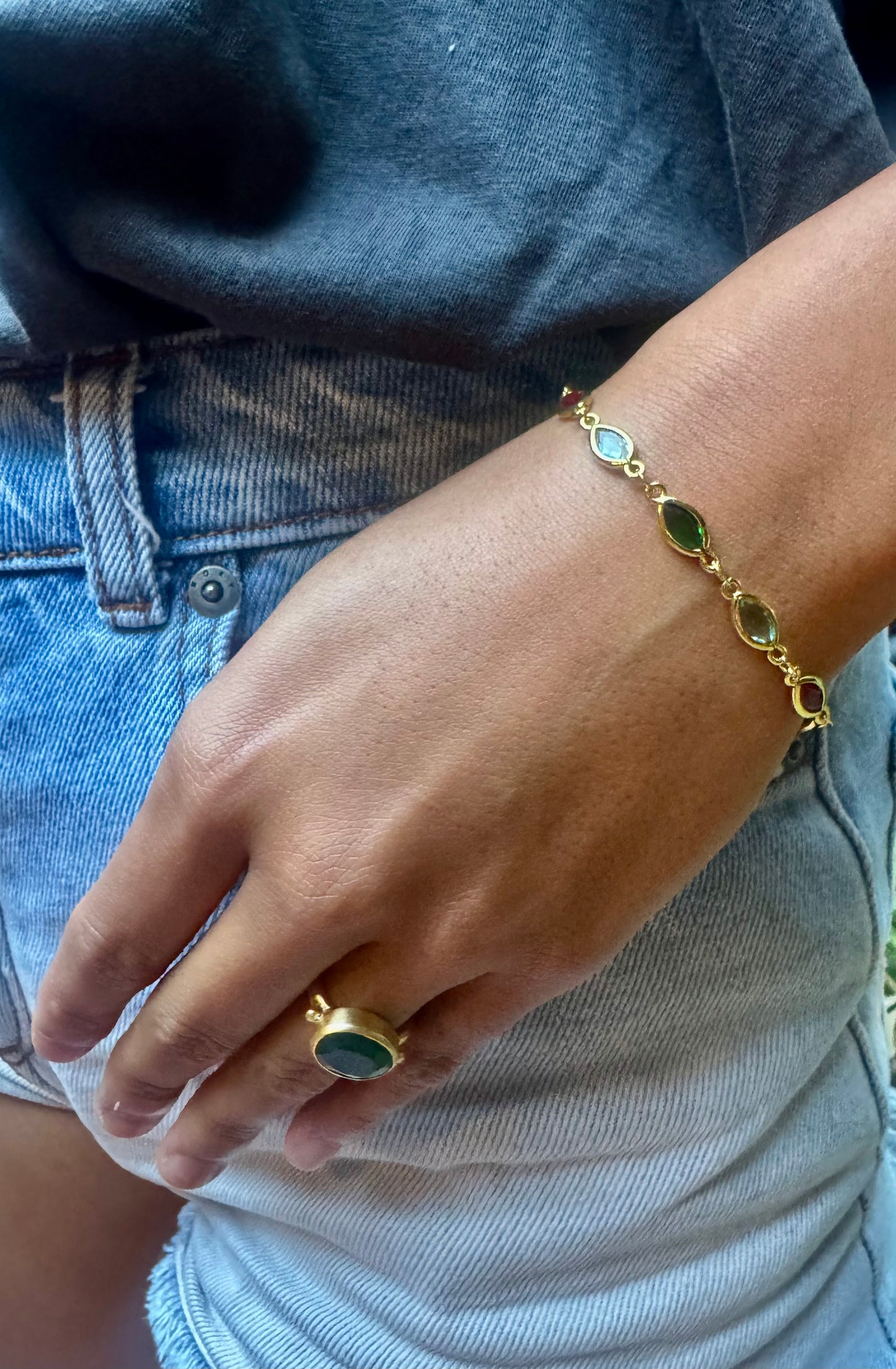 Multi Colour Crystal Bracelet