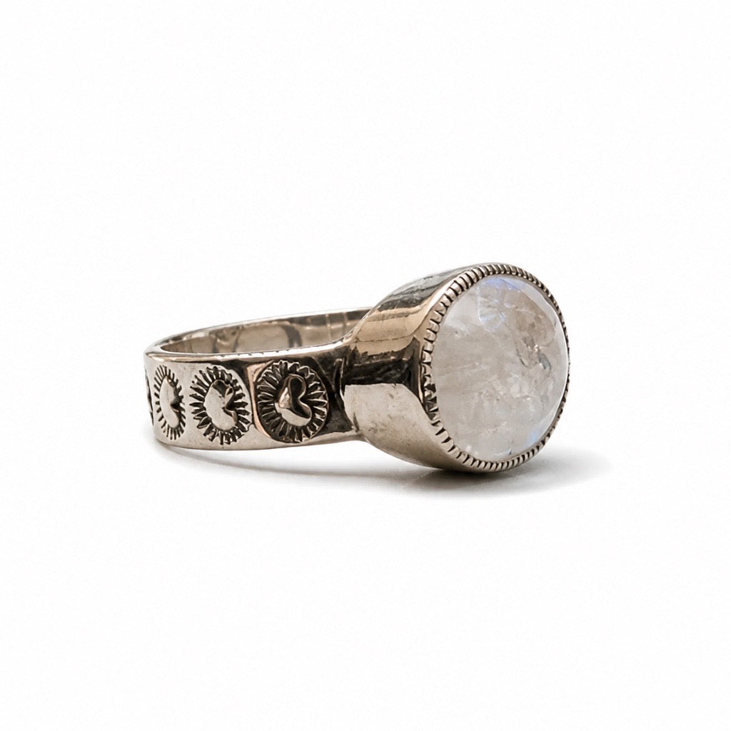Moonstone Sweetheart Ring