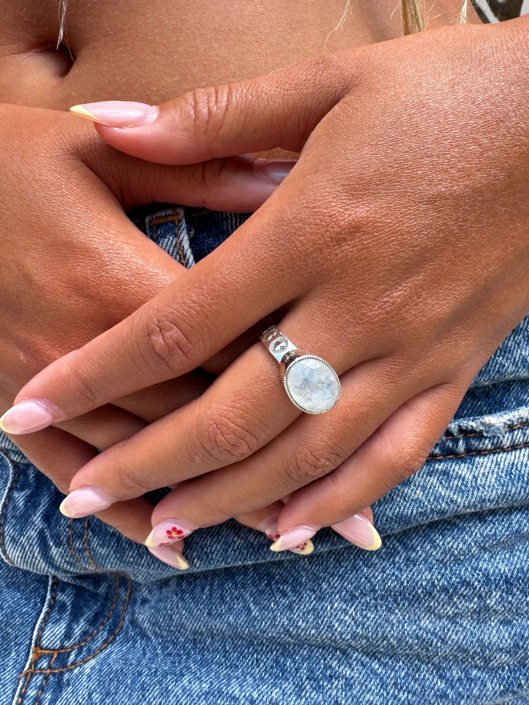 Moonstone Sweetheart Ring